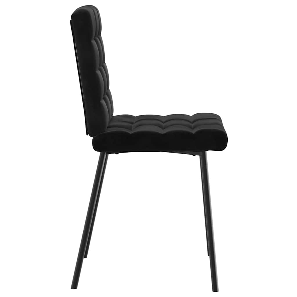 Eetkamerstoelen 2 st fluweel zwart is nu te koop bij PeponiXL, paradijselijk wonen!