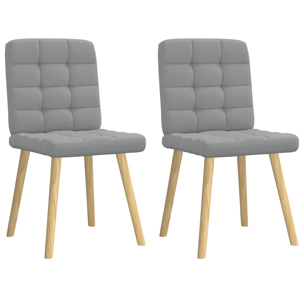 Eetkamerstoelen 2 st stof lichtgrijs is nu te koop bij PeponiXL, paradijselijk wonen!