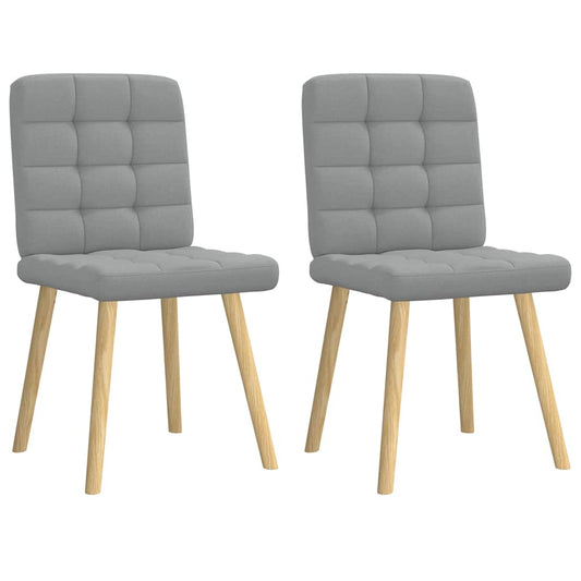 Eetkamerstoelen 2 st stof lichtgrijs is nu te koop bij PeponiXL, paradijselijk wonen!