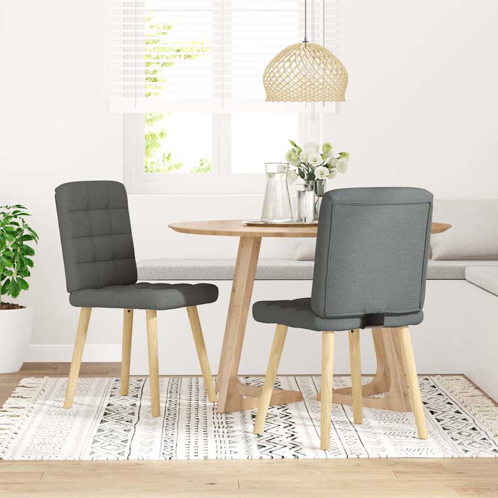 Eetkamerstoelen 2 st stof donkergrijs is nu te koop bij PeponiXL, paradijselijk wonen!