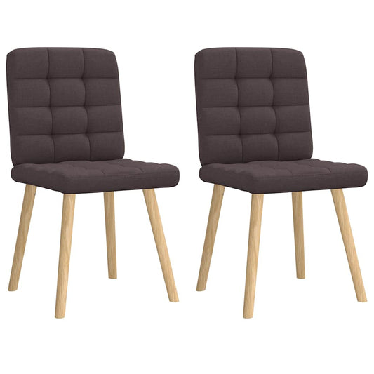 Eetkamerstoelen 2 st stof donkerbruin is nu te koop bij PeponiXL, paradijselijk wonen!