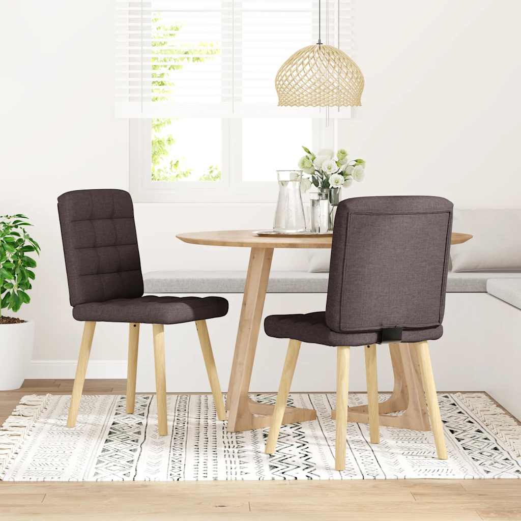 Eetkamerstoelen 2 st stof donkerbruin is nu te koop bij PeponiXL, paradijselijk wonen!