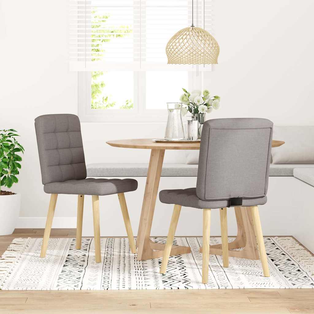 Eetkamerstoelen draaibaar 2 st stof taupe is nu te koop bij PeponiXL, paradijselijk wonen!