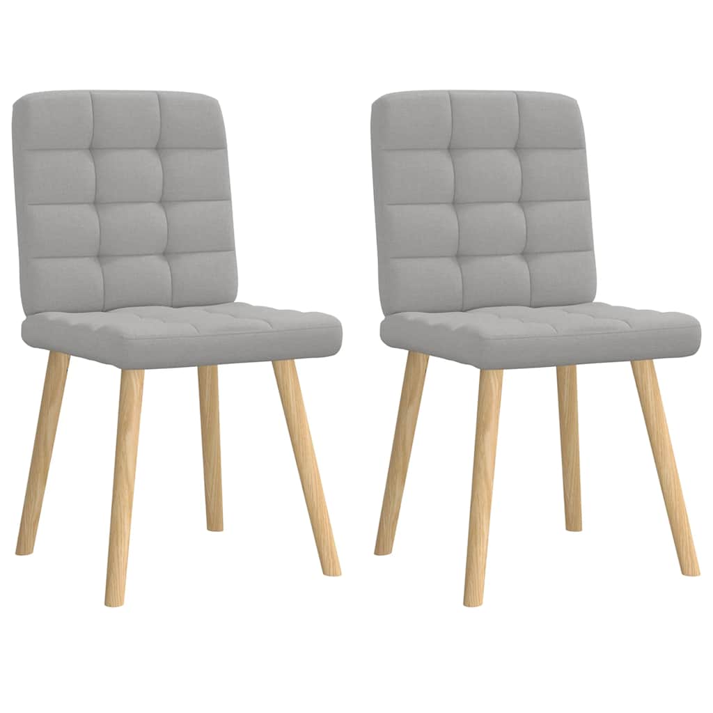 Eetkamerstoelen 2 st stof wolk grijs is nu te koop bij PeponiXL, paradijselijk wonen!