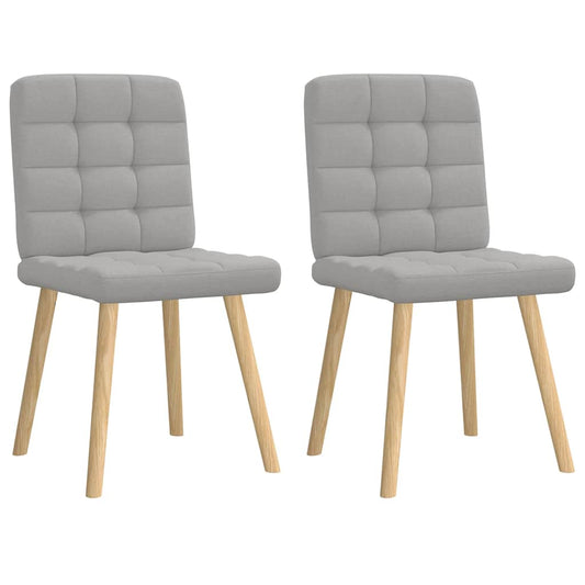 Eetkamerstoelen 2 st stof wolk grijs is nu te koop bij PeponiXL, paradijselijk wonen!