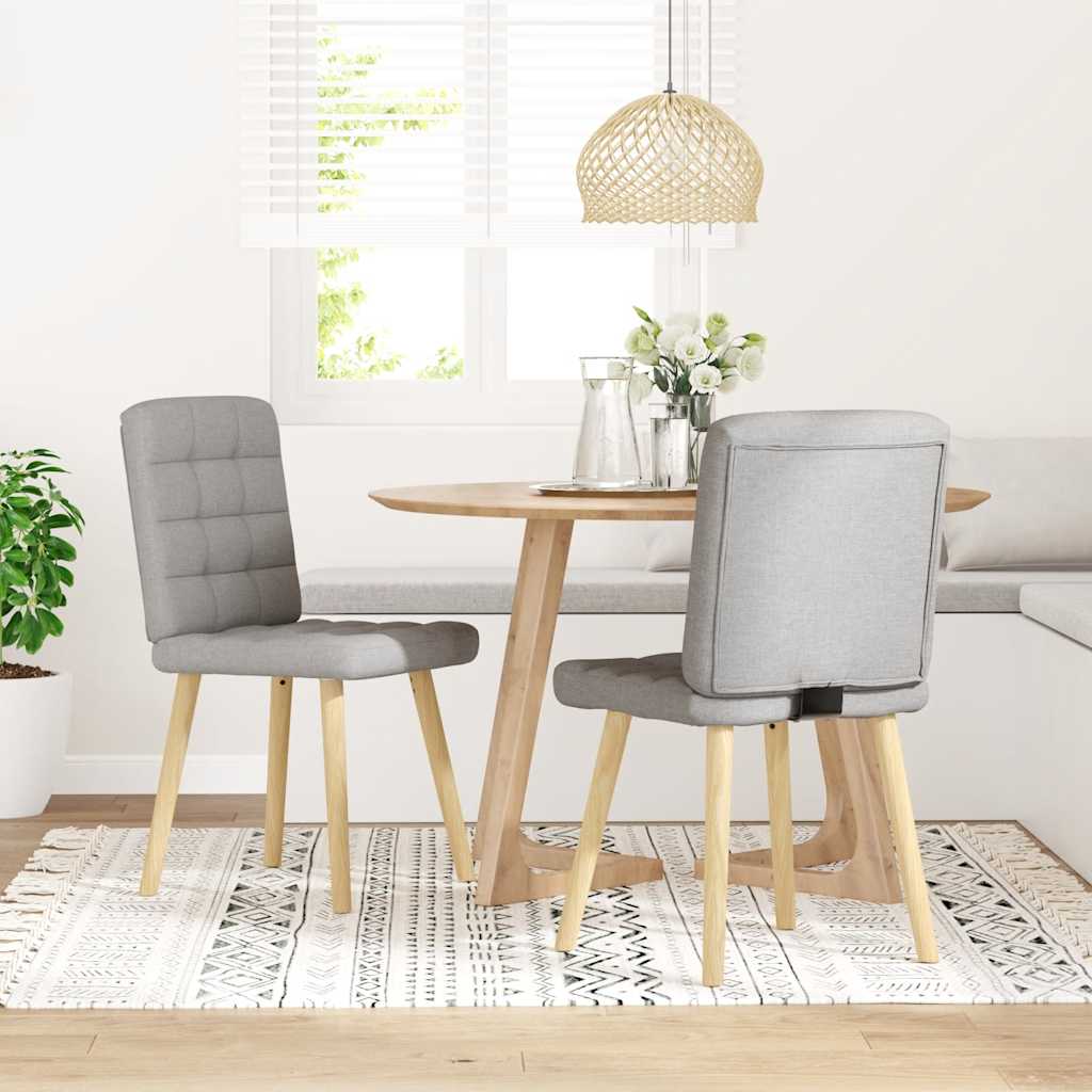 Eetkamerstoelen 2 st stof wolk grijs is nu te koop bij PeponiXL, paradijselijk wonen!