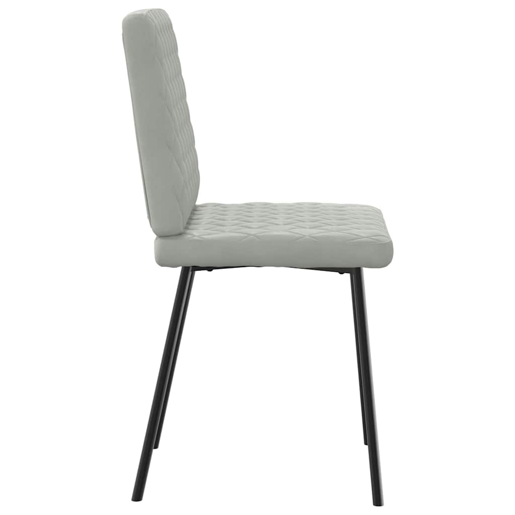 Eetkamerstoelen 2 st fluweel lichtgrijs is nu te koop bij PeponiXL, paradijselijk wonen!