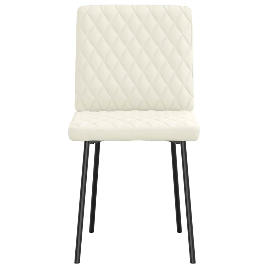 Eetkamerstoelen 2 st fluweel crèmekleurig is nu te koop bij PeponiXL, paradijselijk wonen!