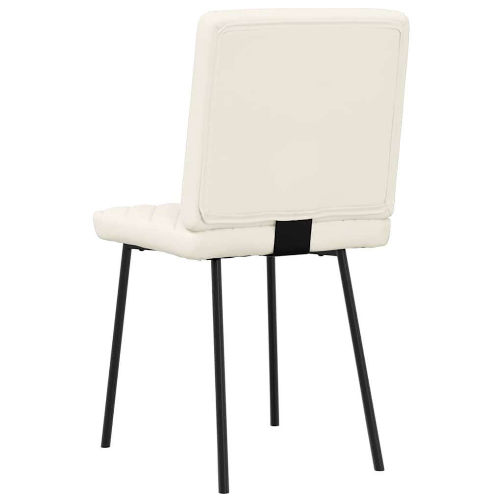 Eetkamerstoelen 2 st fluweel crèmekleurig is nu te koop bij PeponiXL, paradijselijk wonen!