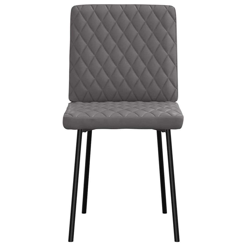 Eetkamerstoelen 2 st kunstleer grijs is nu te koop bij PeponiXL, paradijselijk wonen!