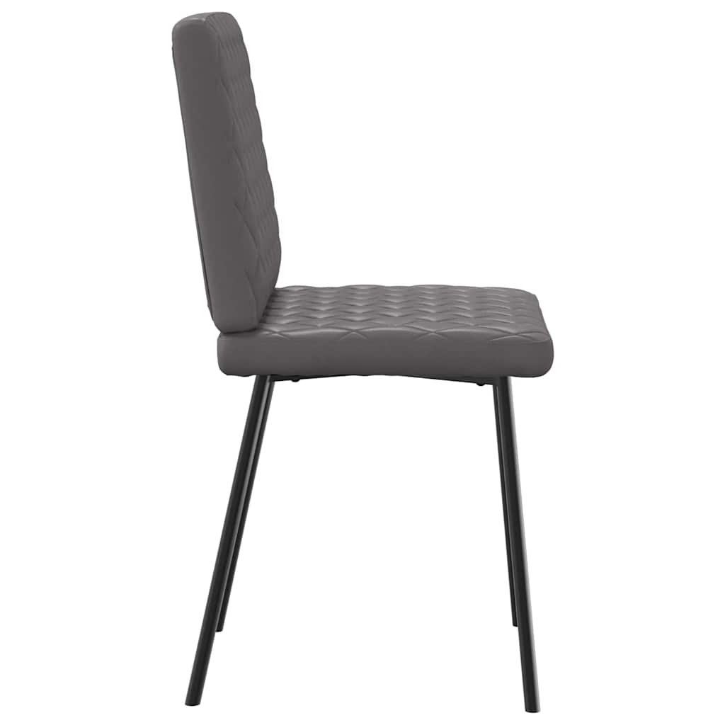 Eetkamerstoelen 2 st kunstleer grijs is nu te koop bij PeponiXL, paradijselijk wonen!