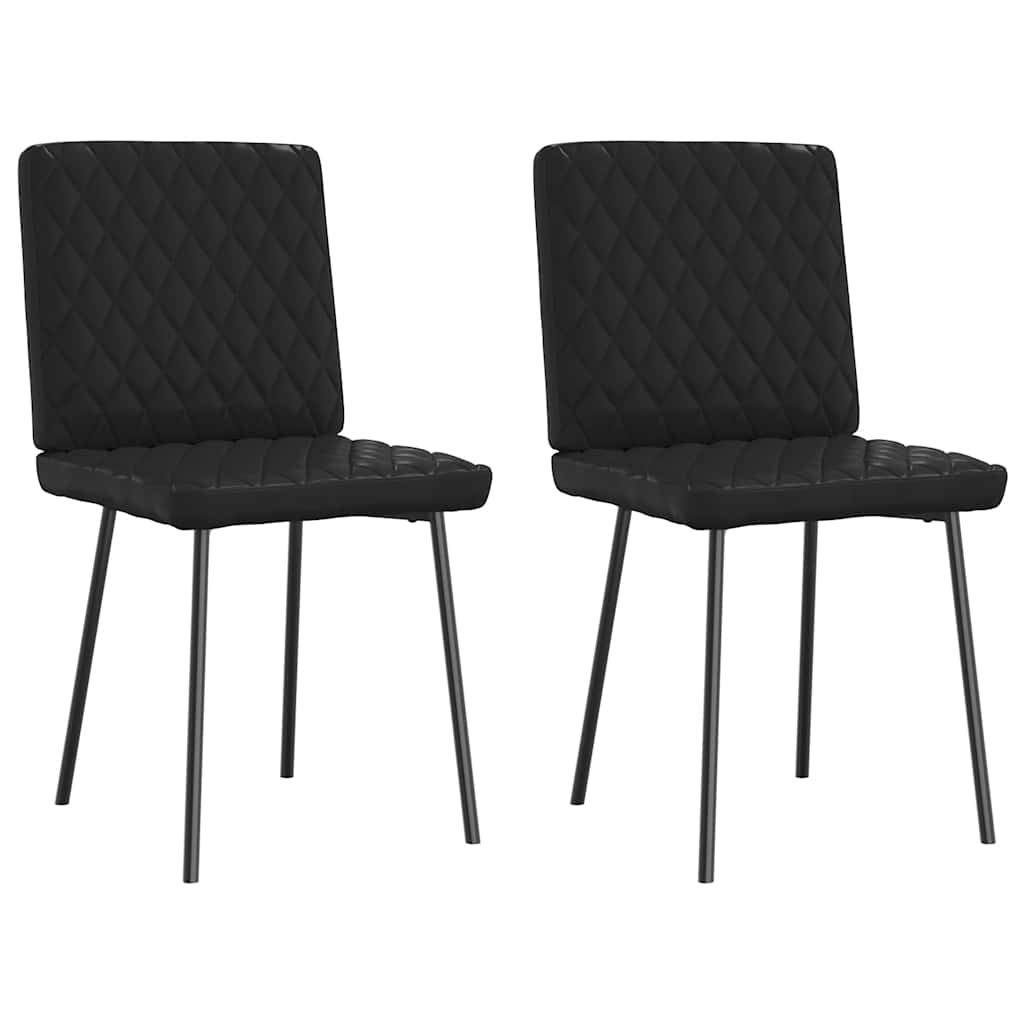 Eetkamerstoelen 2 st kunstleer zwart is nu te koop bij PeponiXL, paradijselijk wonen!