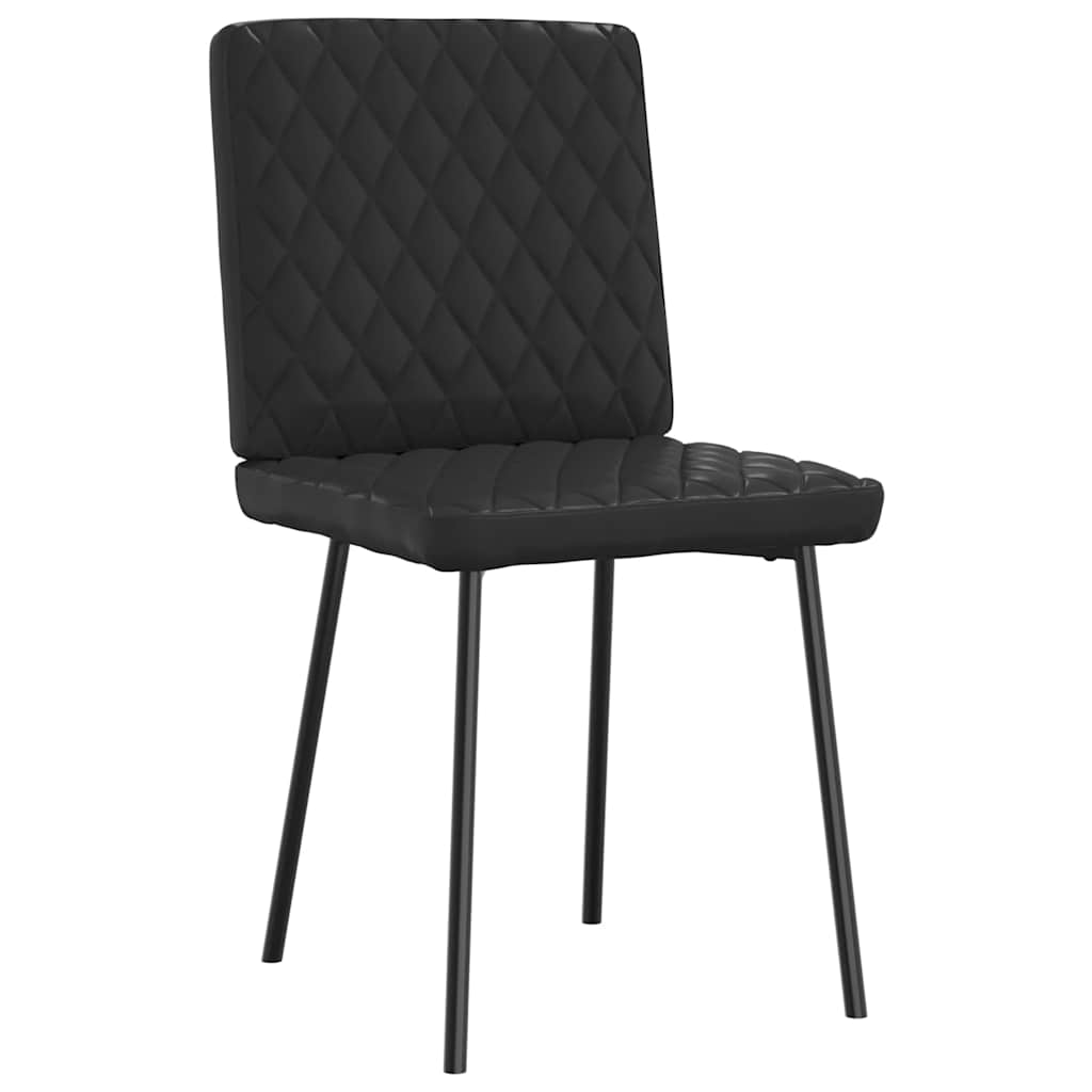 Eetkamerstoelen 2 st kunstleer zwart is nu te koop bij PeponiXL, paradijselijk wonen!