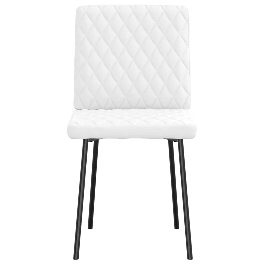 Eetkamerstoelen 2 st kunstleer wit is nu te koop bij PeponiXL, paradijselijk wonen!