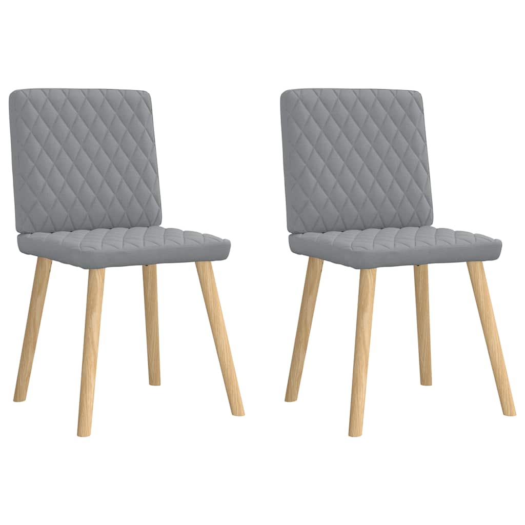 Eetkamerstoelen 2 st stof lichtgrijs is nu te koop bij PeponiXL, paradijselijk wonen!