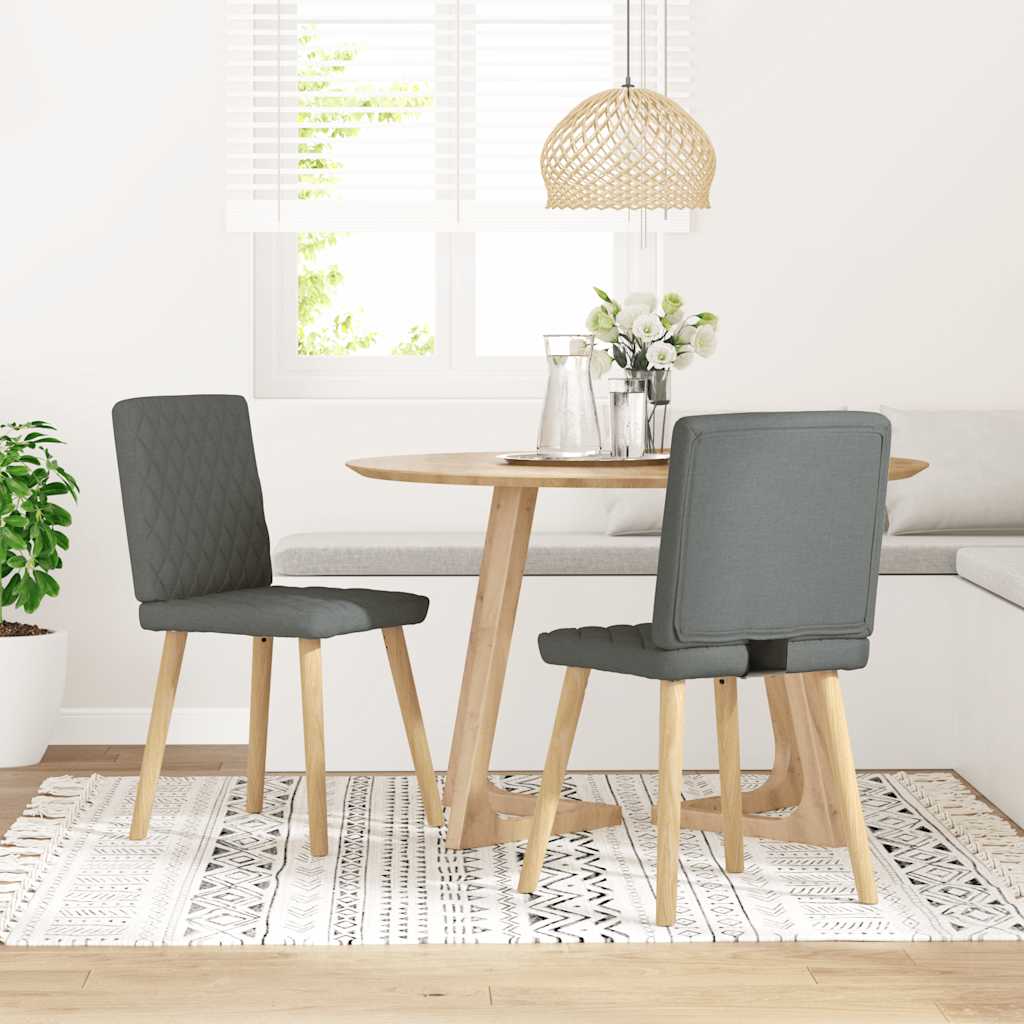 Eetkamerstoelen 2 st stof donkergrijs is nu te koop bij PeponiXL, paradijselijk wonen!