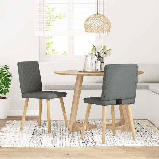 Eetkamerstoelen 2 st stof donkergrijs is nu te koop bij PeponiXL, paradijselijk wonen!
