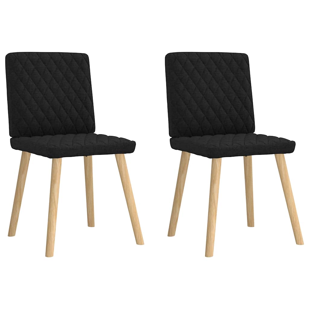 Eetkamerstoelen 2 st stof zwart is nu te koop bij PeponiXL, paradijselijk wonen!
