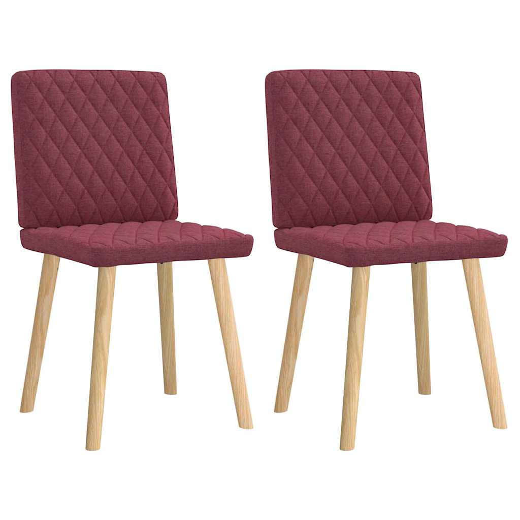 Eetkamerstoelen 2 st stof wijnrood is nu te koop bij PeponiXL, paradijselijk wonen!