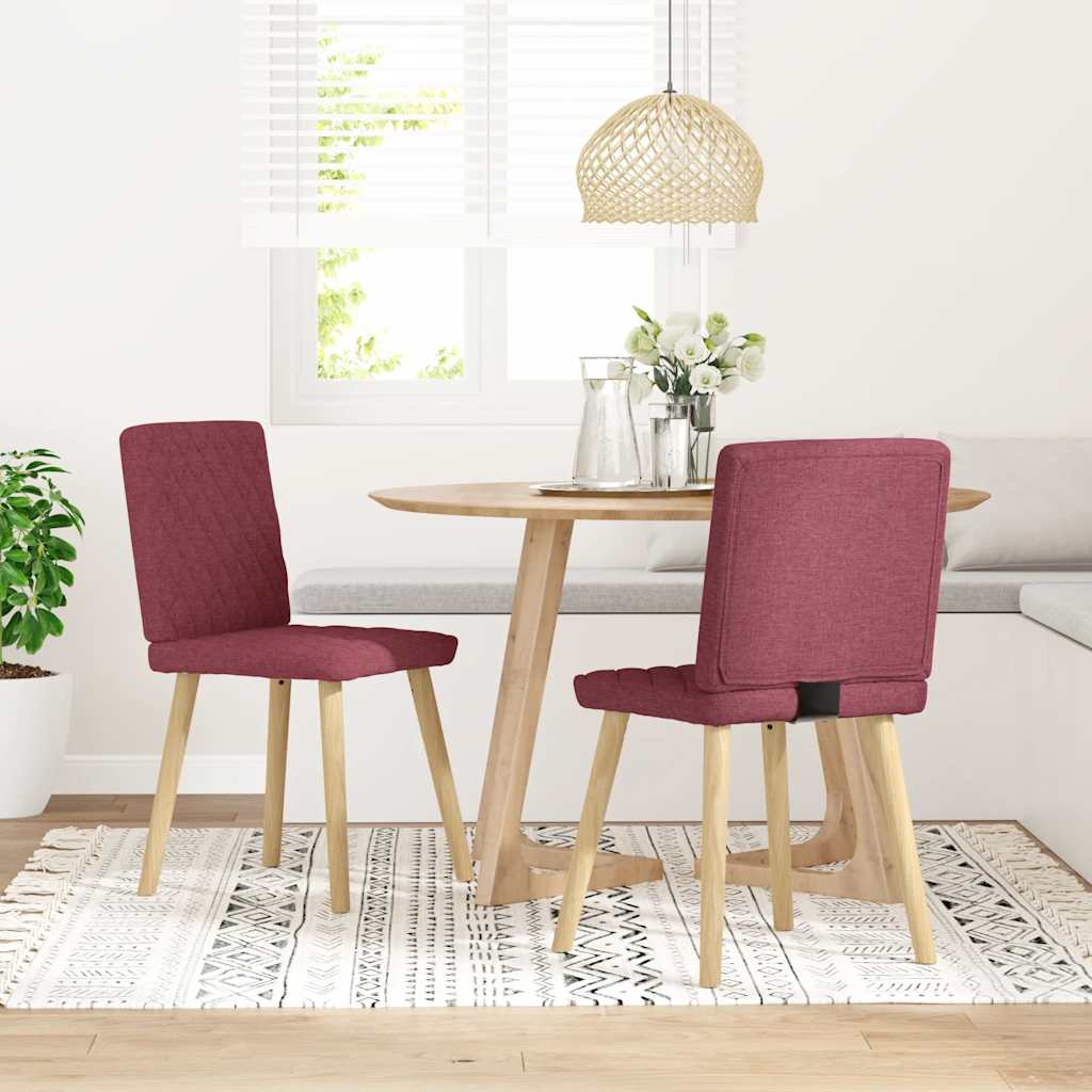 Eetkamerstoelen 2 st stof wijnrood is nu te koop bij PeponiXL, paradijselijk wonen!