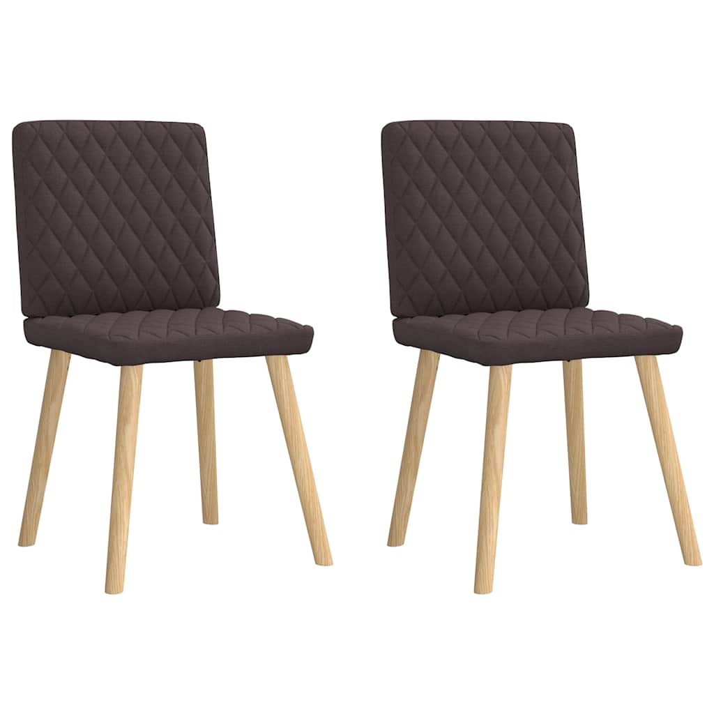 Eetkamerstoelen 2 st stof donkerbruin is nu te koop bij PeponiXL, paradijselijk wonen!