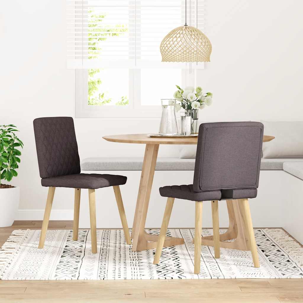 Eetkamerstoelen 2 st stof donkerbruin is nu te koop bij PeponiXL, paradijselijk wonen!