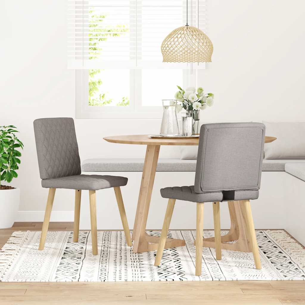 Eetkamerstoelen draaibaar 2 st stof taupe is nu te koop bij PeponiXL, paradijselijk wonen!