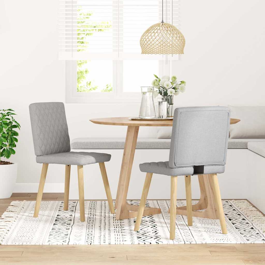 Eetkamerstoelen 2 st stof wolk grijs is nu te koop bij PeponiXL, paradijselijk wonen!