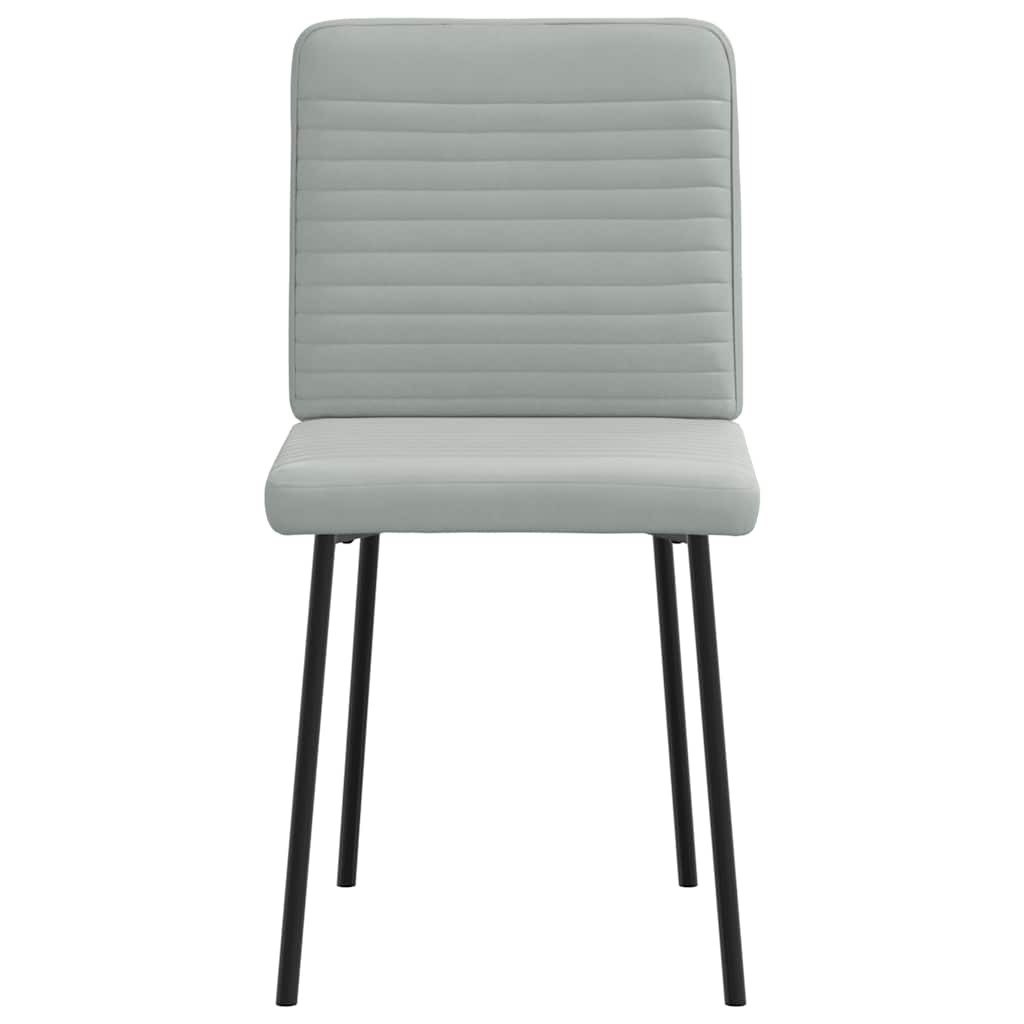 Eetkamerstoelen 2 st fluweel lichtgrijs is nu te koop bij PeponiXL, paradijselijk wonen!