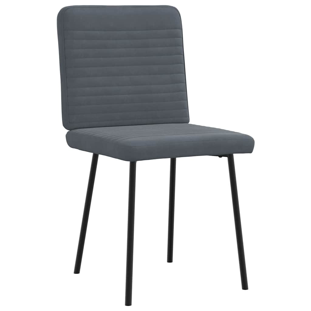 Eetkamerstoelen 2 st fluweel donkergrijs is nu te koop bij PeponiXL, paradijselijk wonen!