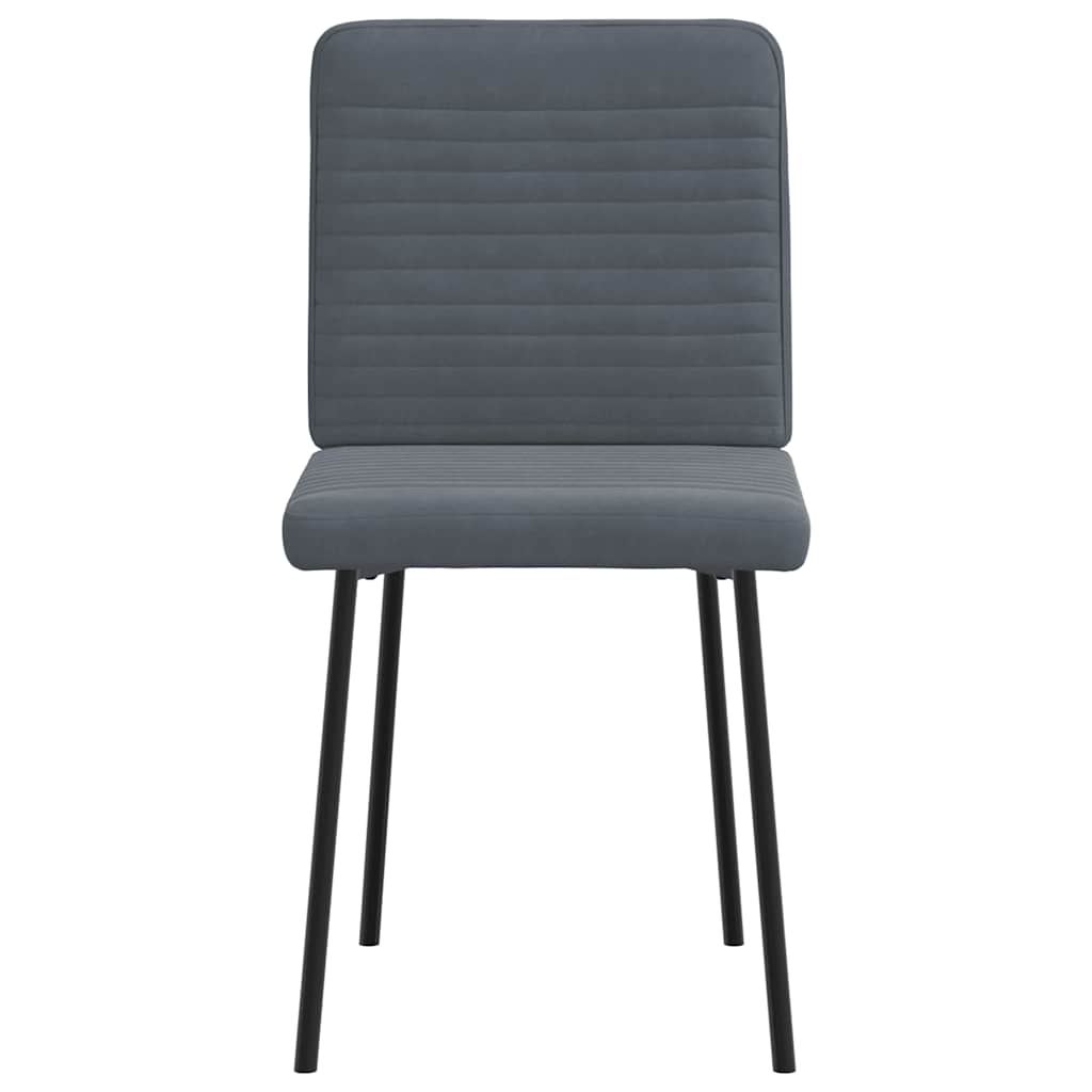 Eetkamerstoelen 2 st fluweel donkergrijs is nu te koop bij PeponiXL, paradijselijk wonen!