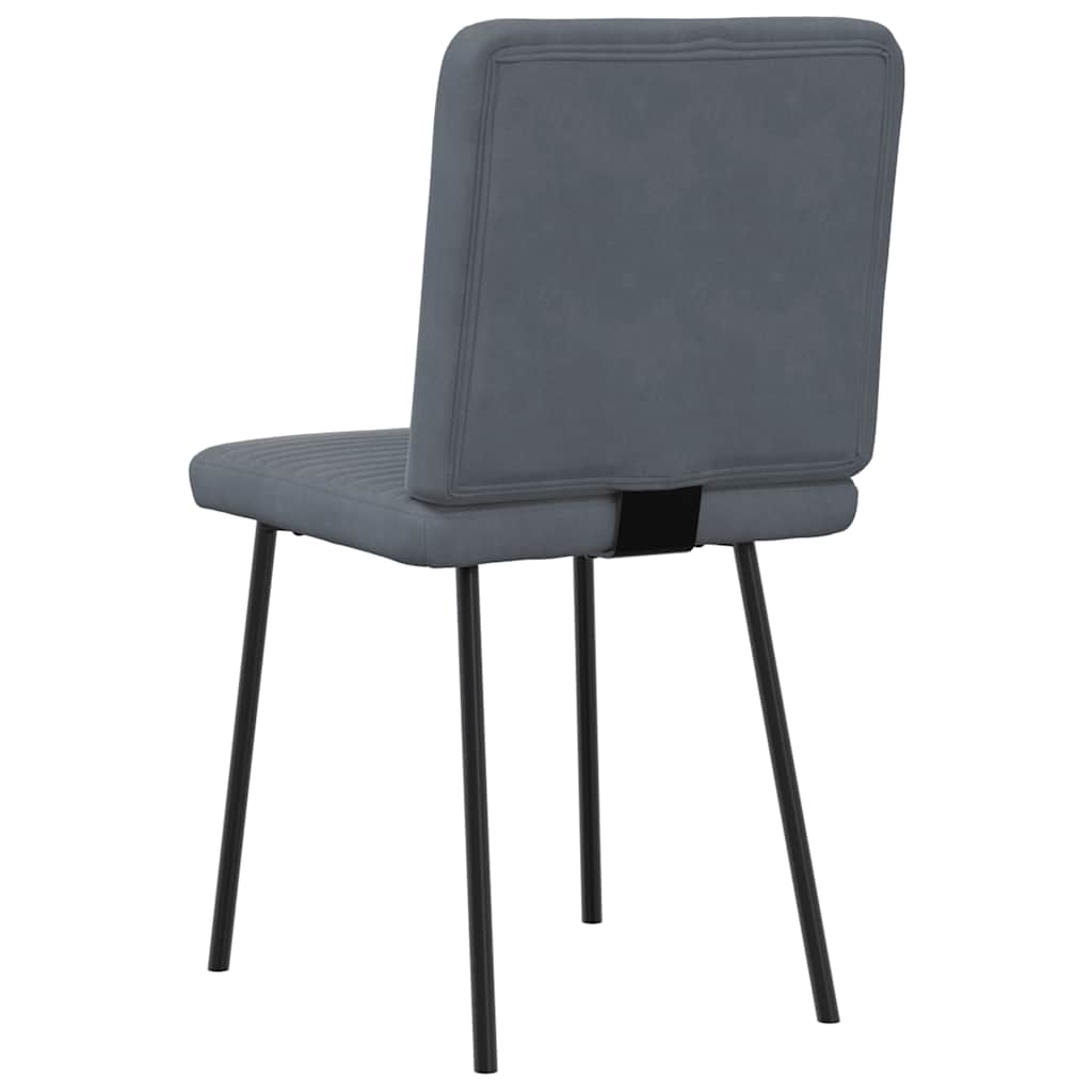 Eetkamerstoelen 2 st fluweel donkergrijs is nu te koop bij PeponiXL, paradijselijk wonen!