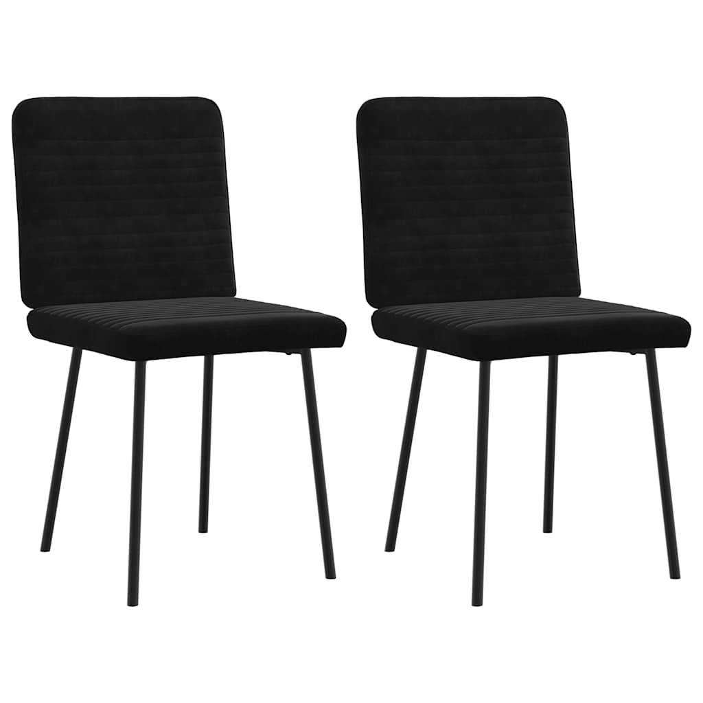 Eetkamerstoelen 2 st fluweel zwart is nu te koop bij PeponiXL, paradijselijk wonen!