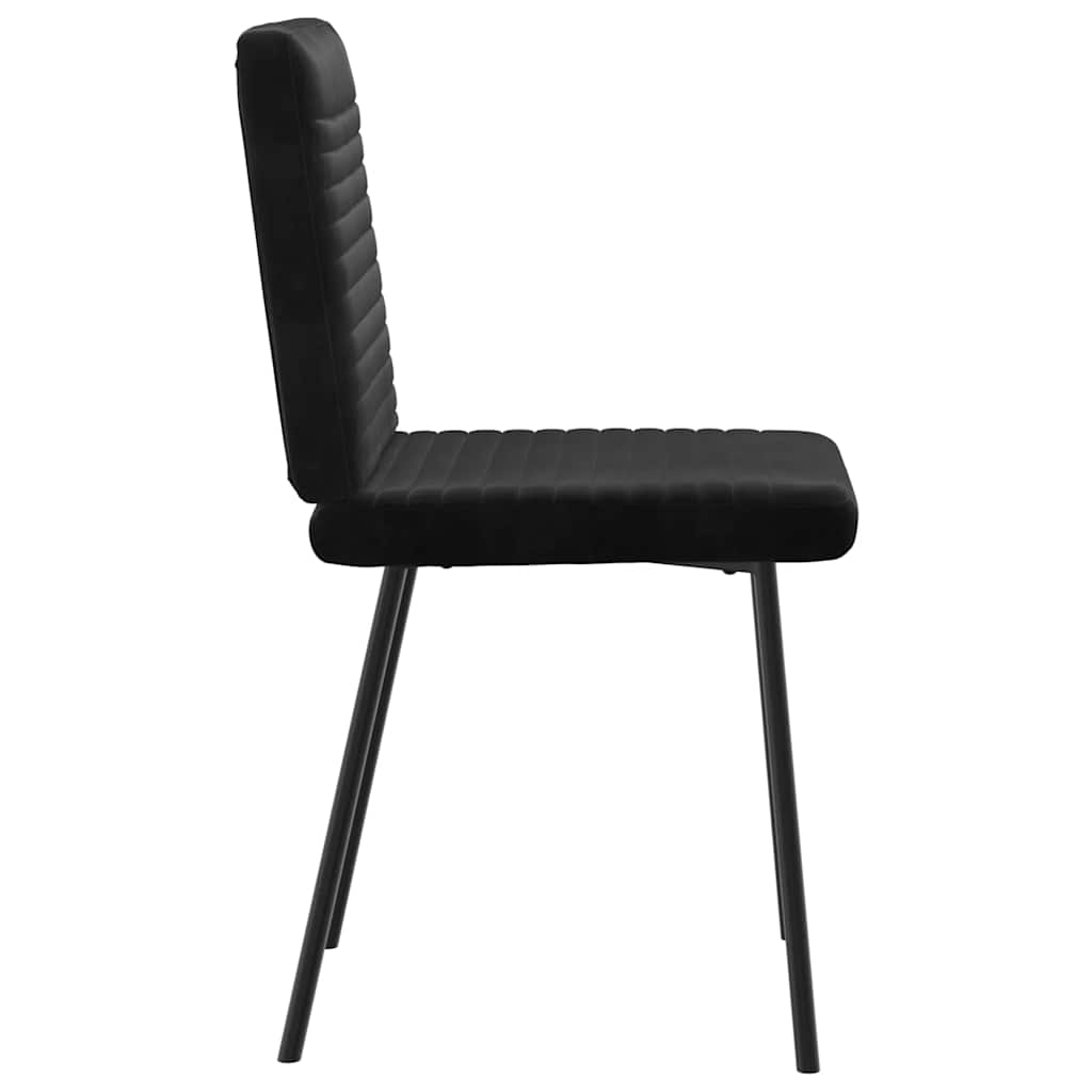 Eetkamerstoelen 2 st fluweel zwart is nu te koop bij PeponiXL, paradijselijk wonen!