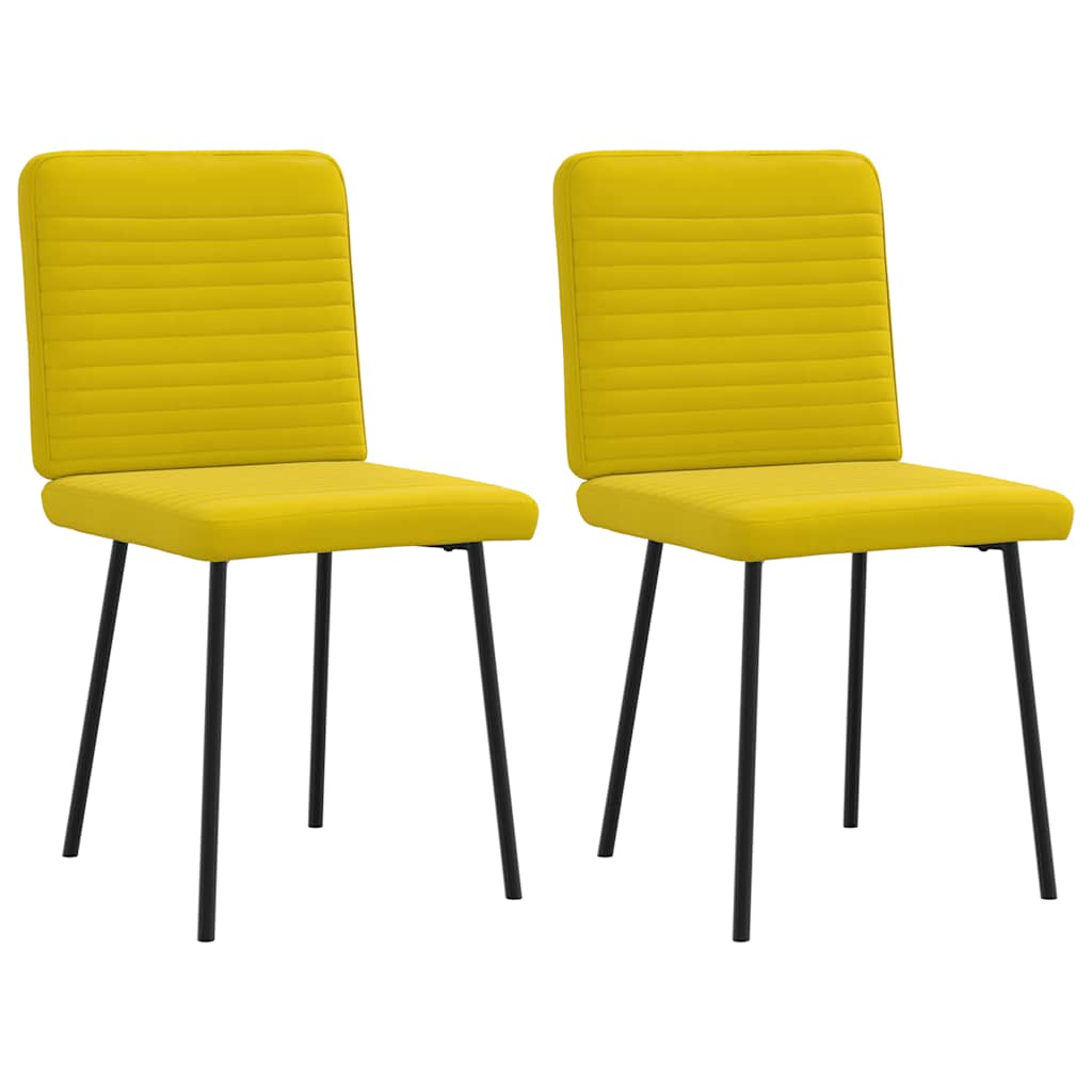Eetkamerstoelen 2 st fluweel geel is nu te koop bij PeponiXL, paradijselijk wonen!