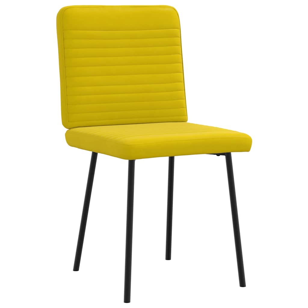 Eetkamerstoelen 2 st fluweel geel is nu te koop bij PeponiXL, paradijselijk wonen!