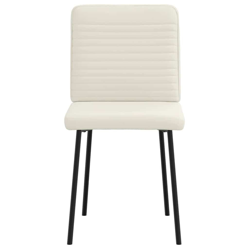 Eetkamerstoelen 2 st fluweel crèmekleurig is nu te koop bij PeponiXL, paradijselijk wonen!