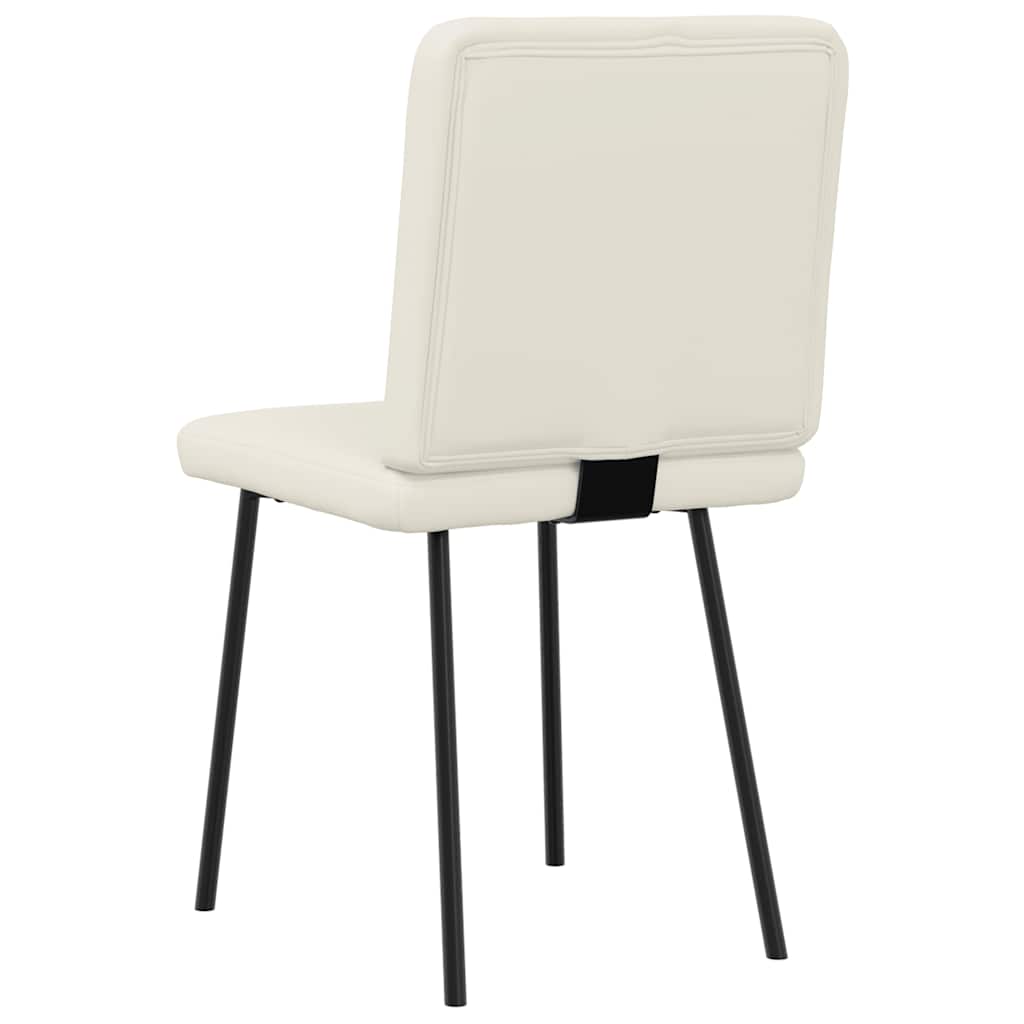 Eetkamerstoelen 2 st fluweel crèmekleurig is nu te koop bij PeponiXL, paradijselijk wonen!