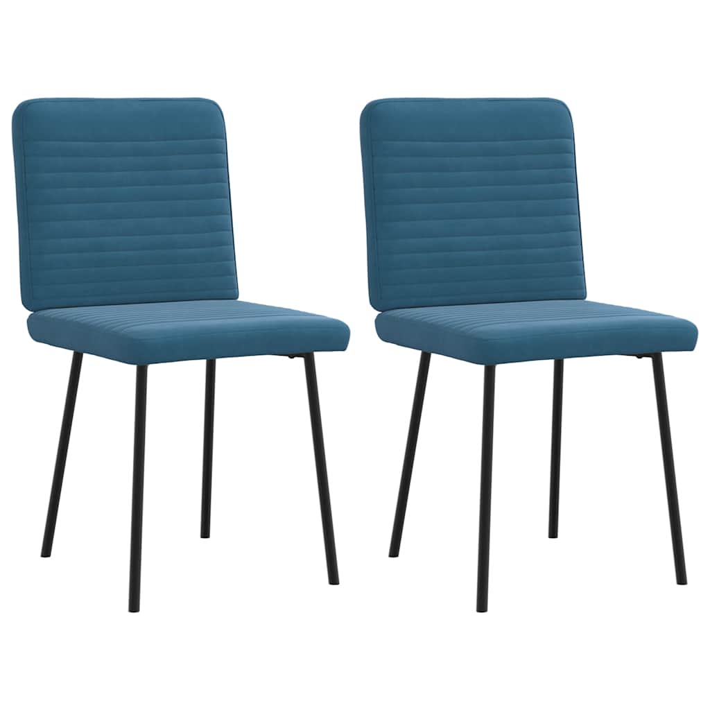 Eetkamerstoelen 2 st fluweel blauw is nu te koop bij PeponiXL, paradijselijk wonen!