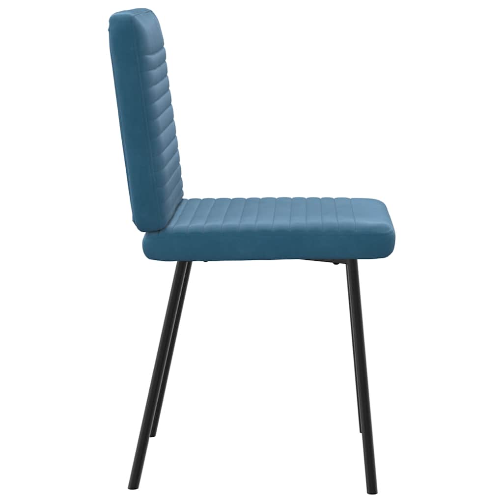 Eetkamerstoelen 2 st fluweel blauw is nu te koop bij PeponiXL, paradijselijk wonen!