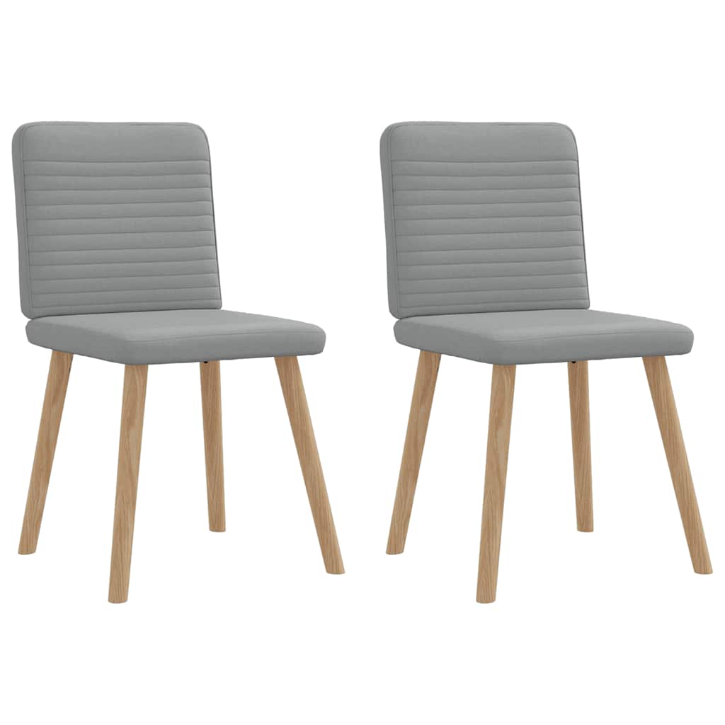 Eetkamerstoelen 2 st stof lichtgrijs is nu te koop bij PeponiXL, paradijselijk wonen!