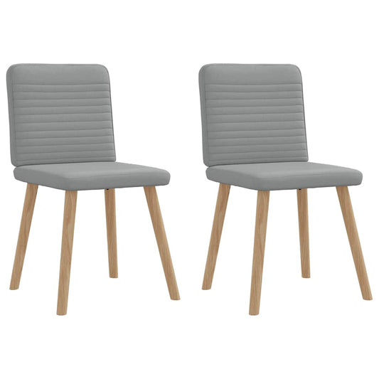 Eetkamerstoelen 2 st stof lichtgrijs is nu te koop bij PeponiXL, paradijselijk wonen!