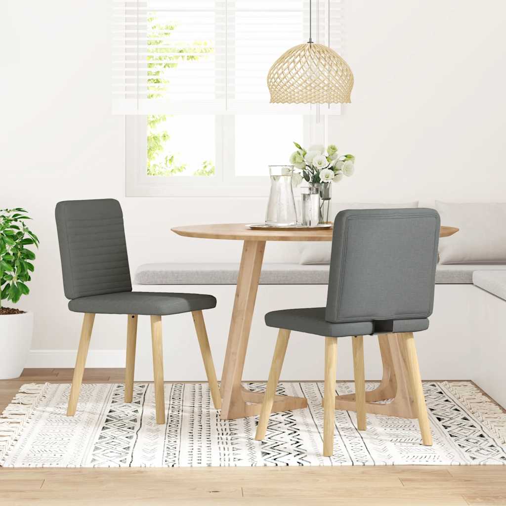 Eetkamerstoelen 2 st stof donkergrijs is nu te koop bij PeponiXL, paradijselijk wonen!