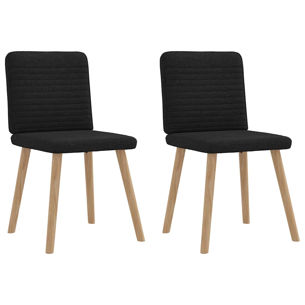 Eetkamerstoelen 2 st stof zwart is nu te koop bij PeponiXL, paradijselijk wonen!