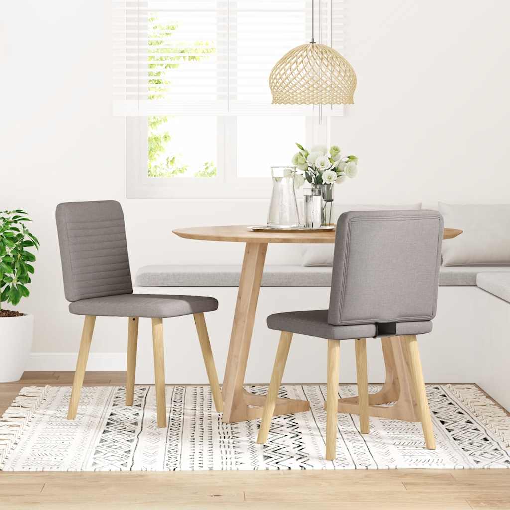 Eetkamerstoelen draaibaar 2 st stof taupe is nu te koop bij PeponiXL, paradijselijk wonen!