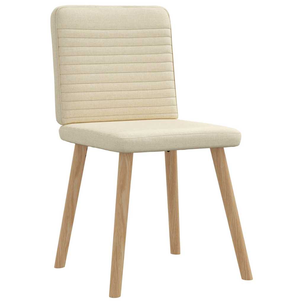 Eetkamerstoelen 2 st stof crèmekleurig is nu te koop bij PeponiXL, paradijselijk wonen!