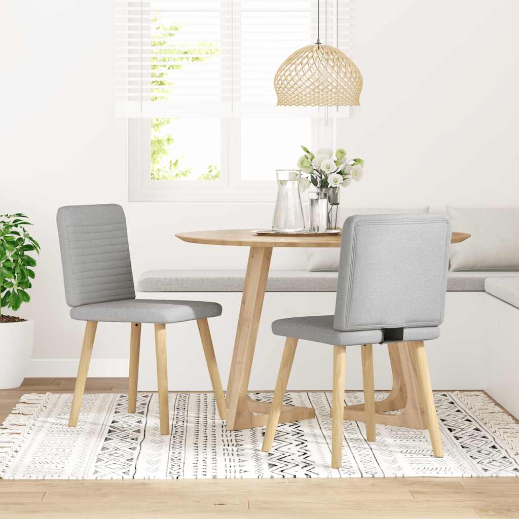 Eetkamerstoelen 2 st stof wolk grijs is nu te koop bij PeponiXL, paradijselijk wonen!