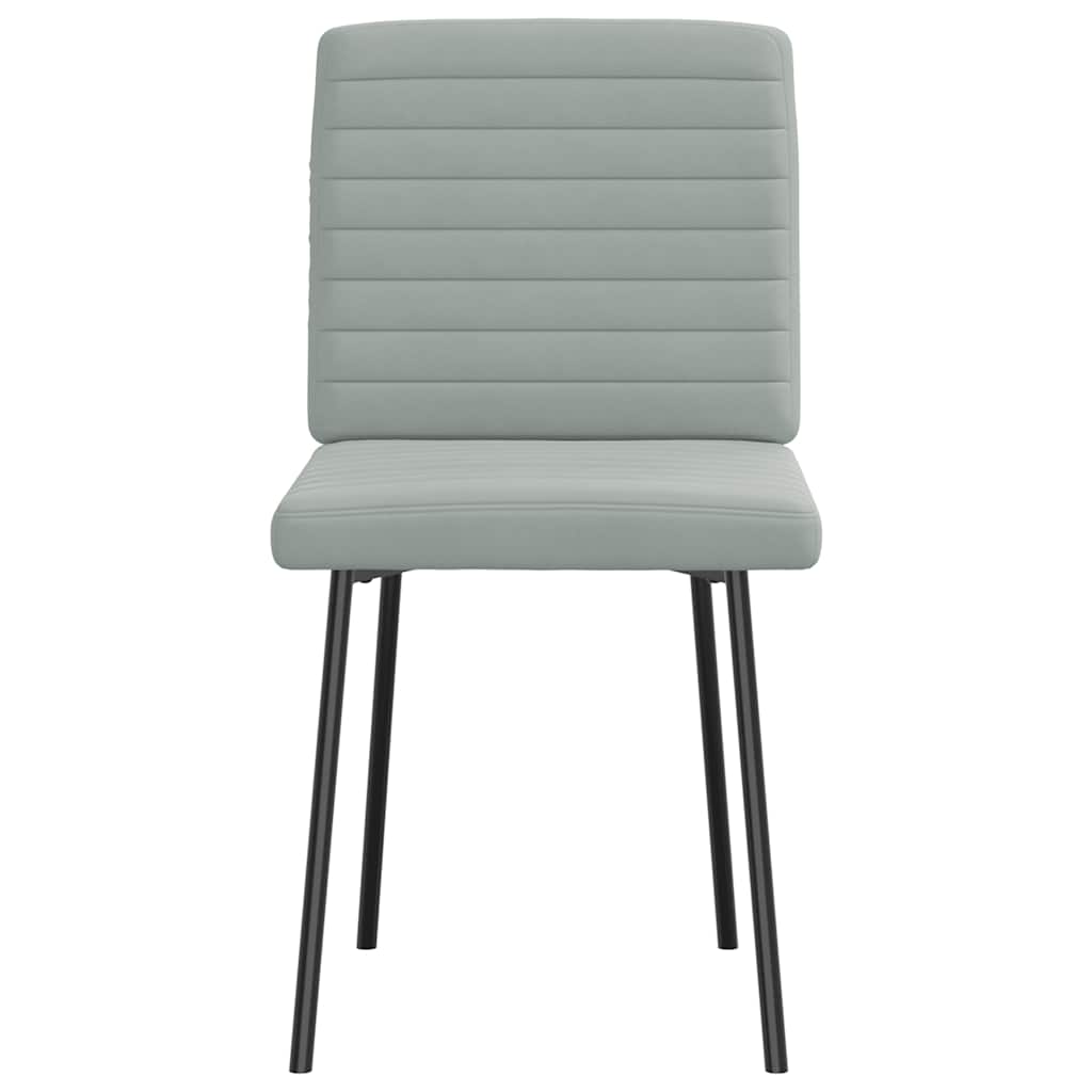 Eetkamerstoelen 2 st fluweel lichtgrijs is nu te koop bij PeponiXL, paradijselijk wonen!