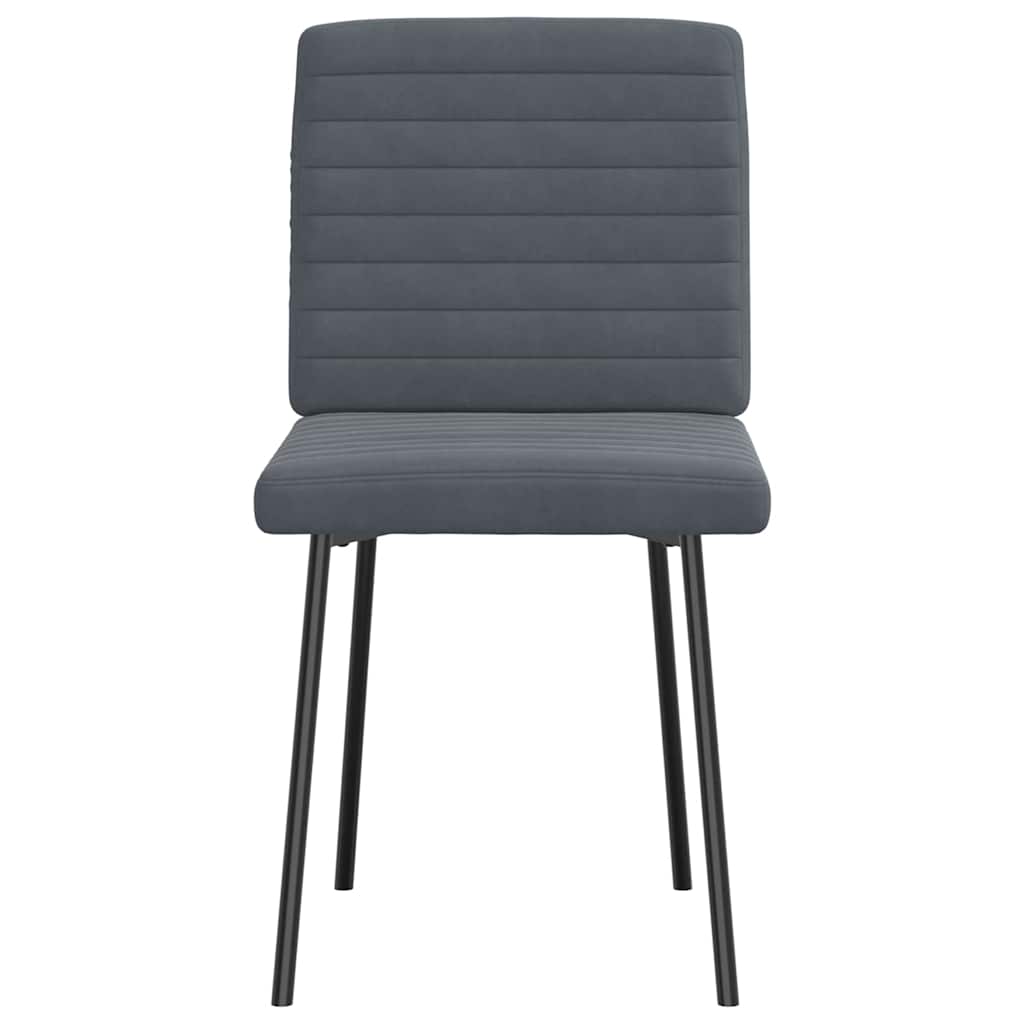 Eetkamerstoelen 2 st fluweel donkergrijs is nu te koop bij PeponiXL, paradijselijk wonen!