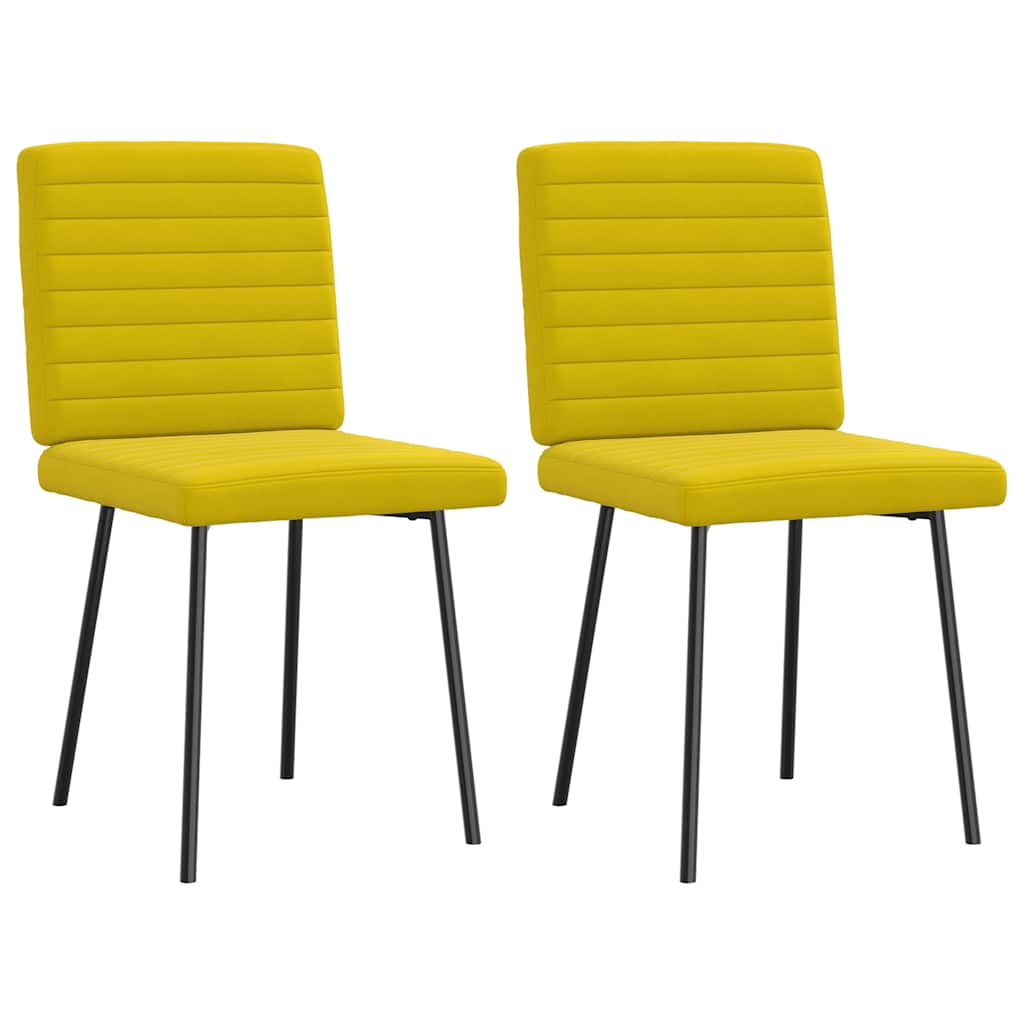 Eetkamerstoelen 2 st fluweel geel is nu te koop bij PeponiXL, paradijselijk wonen!